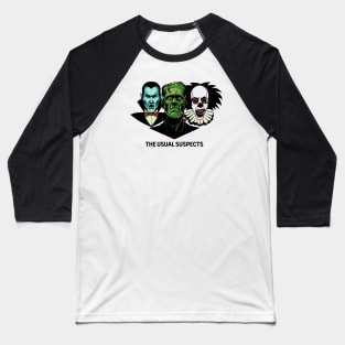 Halloween Scary Monsters Baseball T-Shirt